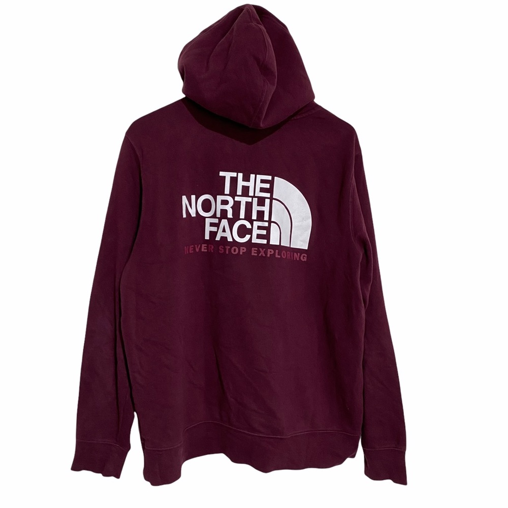 The North Face L maroon hoodie